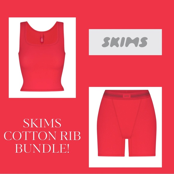 SKIMS Other - ‼️NWT‼️ SKIMS Cotton Rib bundle includes cotton rib tank and cotton rib boxer.